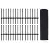 vidaXL Zaun mit Pfosten Grau 0,4 x 100 m Stahl und PVC