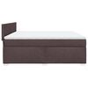 vidaXL Boxspringbett mit Matratze Dunkelbraun 180x200 cm Stoff