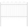 vidaXL Gartenzaun 9 pcs Wei&szlig; 15,3 x 0,8 m Pulverbeschichteter Stahl