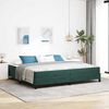 vidaXL Boxspringbett mit Matratze Dunkelgr&uuml;n 200 x 210 cm Stoff