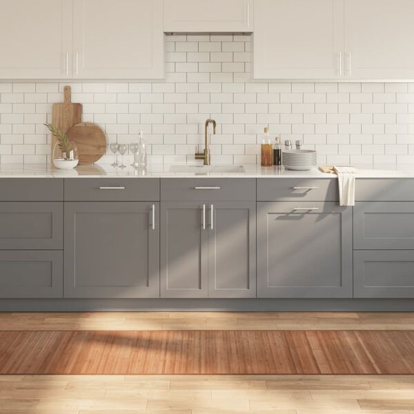 vidaXL Teppich Rechteckig Natur 60x300 cm Bambus