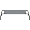 vidaXL Hundebett Erhöht Grau 90x50x20 cm Oxford-Gewebe und Stahl