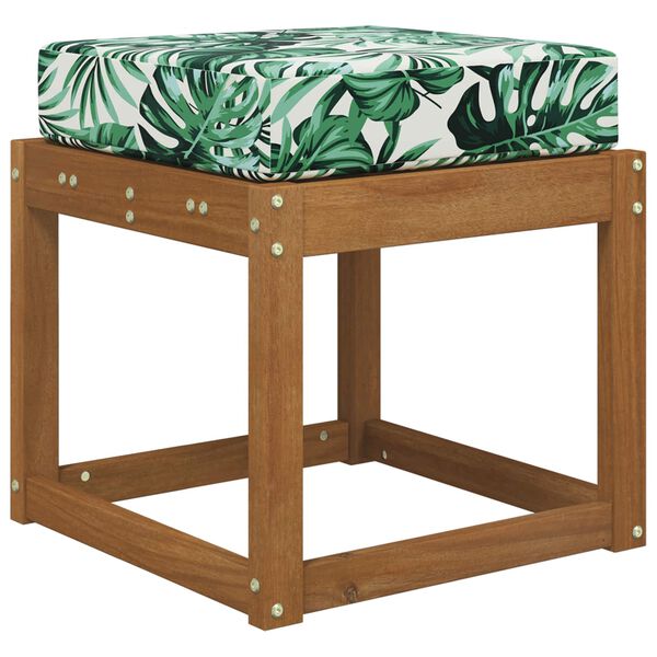 vidaXL Sitzkissen f&uuml;r Outdoor Blattmuster 40 x 40 x 8 cm