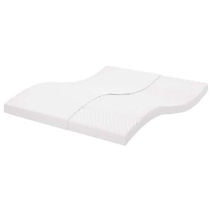 vidaXL Schaumstoffmatratze Wei&szlig; 160x220 cm 7-Zonen H&auml;rtegrad 20 ILD