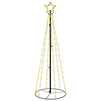 vidaXL LED-Weihnachtsbaum Kegelform Warmweiß 108 LEDs 70x180 cm