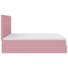 vidaXL Ottoman-Bett mit Matratzen & LEDs Rosa 200x200 cm Samt