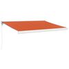 vidaXL Markise Einziehbar Orange und Braun 3,5x2,5 m Stoff & Aluminium