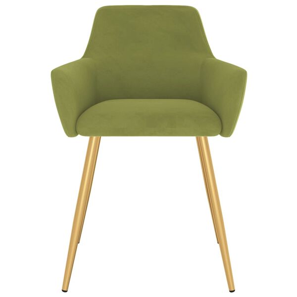 vidaXL Esszimmerst&uuml;hle 6 Stk. Hellgr&uuml;n Samt