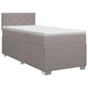 vidaXL Boxspringbett mit Matratze mit Kopfteil Taupe 90 x 200 cm Stoff