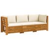 vidaXL 3 stk. Outdoor-Sofagarnitur Massivholz Akazie Braun