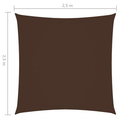 vidaXL Sonnensegel Oxford-Gewebe Quadratisch 2,5x2,5 m Braun