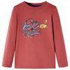 vidaXL Kinder-Langarmshirt Dunkelrot 116