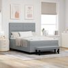 vidaXL Boxspringbett mit Matratze Hellgrau 140 x 200 cm Stoff