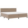 vidaXL Boxspringbett mit Matratze Cappuccino 200 x 200 cm Kunstleder