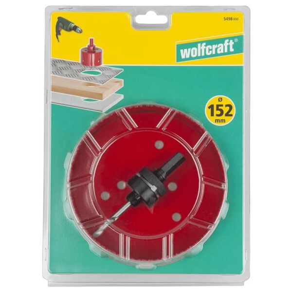 wolfcraft Lochs&auml;ge 152 mm Bimetall Rot 5498000