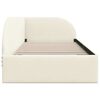 vidaXL Eckbettgestell mit Kopfteil Creme 80 cm x 200 cm Samt