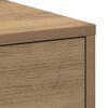 vidaXL Badschrank Schmal mit Rollen Artisan-Eiche Holzwerkstoff