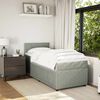 vidaXL Boxspringbett mit Matratze Hellgrau 80x200 cm Samt