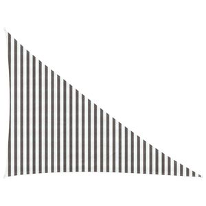 vidaXL Sonnensegel 3 x 4 x 5 m HDPE Dreieckig Hellgrau und Wei&szlig;