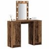vidaXL Schminktisch mit Speicher Braun 102 x 33 x 135 cm Holzwerkstoff