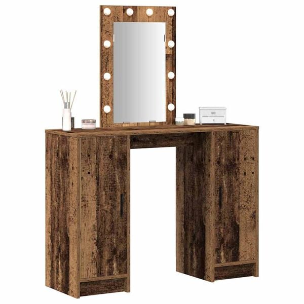 vidaXL Schminktisch mit Speicher Braun 102 x 33 x 135 cm Holzwerkstoff