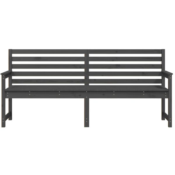 vidaXL Gartenbank Grau 203,5x48x91,5 cm Massivholz Kiefer