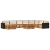 vidaXL Outdoor-Sofagarnitur 9 pcs Natur Massivholz Akazie