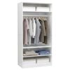 vidaXL Kleiderschrank Hochglanz-Wei&szlig; 100x50x200 cm Holzwerkstoff