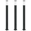 vidaXL Pollerleuchten mit Sensor&Steckdose 3 Stk. 110 cm Schwarz IP44