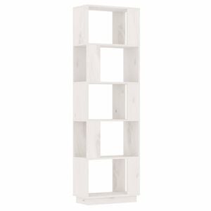 vidaXL B&uuml;cherregal/Raumteiler Wei&szlig; 51x25x163,5 cm Massivholz Kiefer