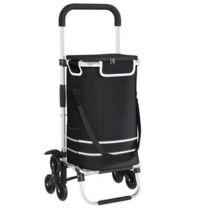 vidaXL Einkaufswagen Schwarz 47 x 39 x 100,5 cm Oxford-stoff