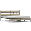 vidaXL Metallbett ohne Matratze Sonoma-Eiche 193x203 cm