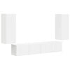 vidaXL TV-Wandregal-Set Wandmontiert 4 pcs Wei&szlig; Holzwerkstoff
