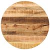 vidaXL Tischplatte &Oslash; 80x1,5 cm Rund Raues Massives Mangoholz