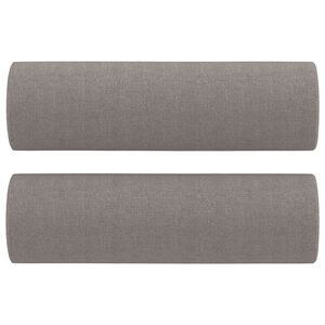 vidaXL Zierkissen 2 Stk. Taupe &Oslash;15x50 cm Stoff