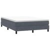 vidaXL Boxspringbett mit Matratze Dunkelgrau 140x220 cm Samt
