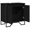 vidaXL Waschbeckenschrank mit Tür Schwarz Eichen-Optik 60 x 35 x 60 cm