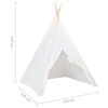 vidaXL Kinder Tipi-Zelt mit Tasche Pfirsichhaut Wei&szlig; 120x120x150 cm