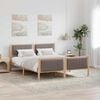 vidaXL Bettgestell Braun und Taupe 150 x 200 cm Massivholz Kiefer