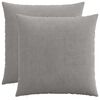 vidaXL Kissenbezug 2 pcs HEERLEN Hellgrau 65 x 65 cm Cord