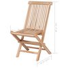 vidaXL 7-tlg. Garten-Essgruppe Klappbar Massivholz Teak