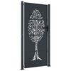 vidaXL Gartentor Anthrazit 100x200 cm Stahl Baum-Design