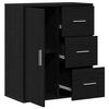 vidaXL Sideboard Schwarz Eichen-Optik 60 x 31 x 70 cm Holzwerkstoff