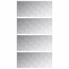 vidaXL Treppe Tritt Rechtwinklig 4 pcs Silber 90 x 40 cm Aluminium