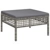 vidaXL 11-tlg. Garten-Lounge-Set mit Kissen Grau Poly Rattan