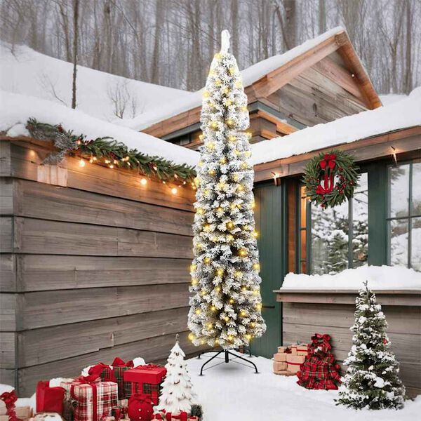 vidaXL K&uuml;nstlicher Weihnachtsbaum mit 300 LEDs mit St&auml;nder Gr&uuml;n 240 cm