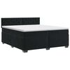 vidaXL Boxspringbett mit Matratze Schwarz 200 x 200 cm Samt