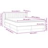 vidaXL Boxspringbett mit Matratze Dunkelblau 160x220 cm Samt