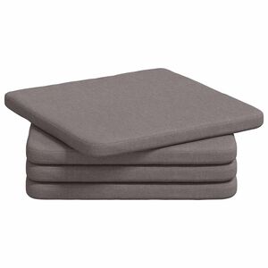 vidaXL Sitzkissen 4 pcs Taupe 40 x 40 x 3 cm Stoff