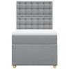 vidaXL Boxspringbett mit Matratze Hellgrau 100x200 cm Stoff